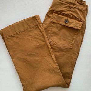 Goodthreads Women's Stretch Chino Wide-Leg Military Crop Pant